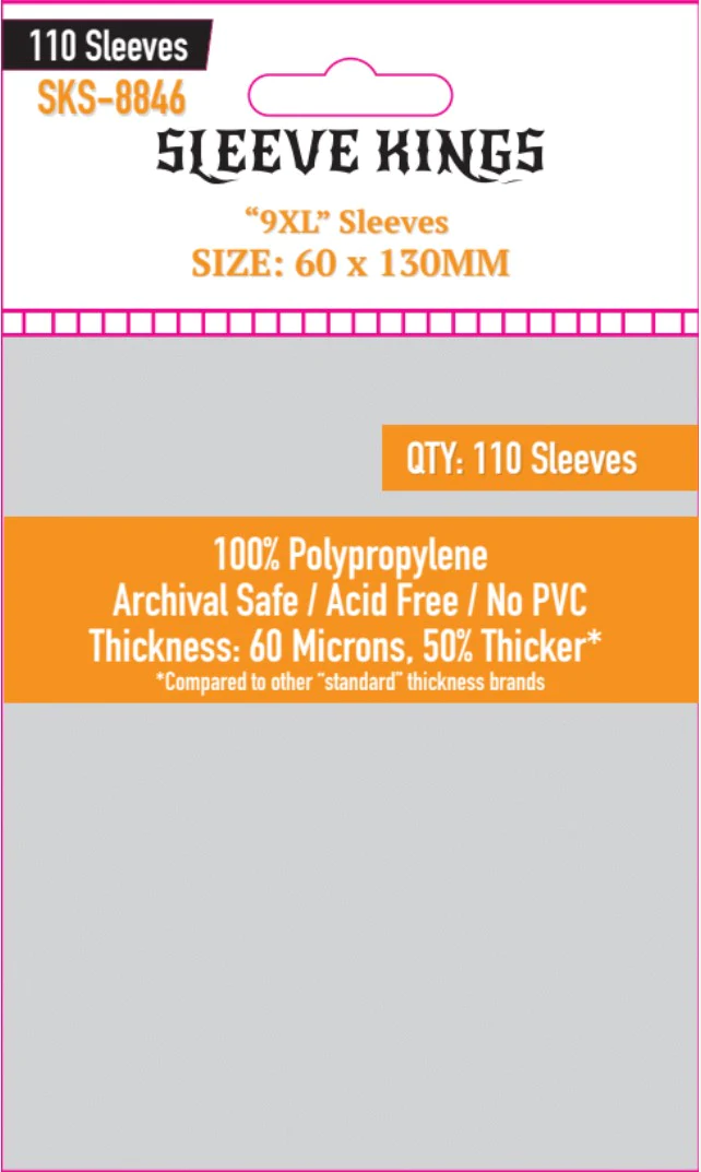 60x130mm Sleeve Kings 9XL Game Sleeves