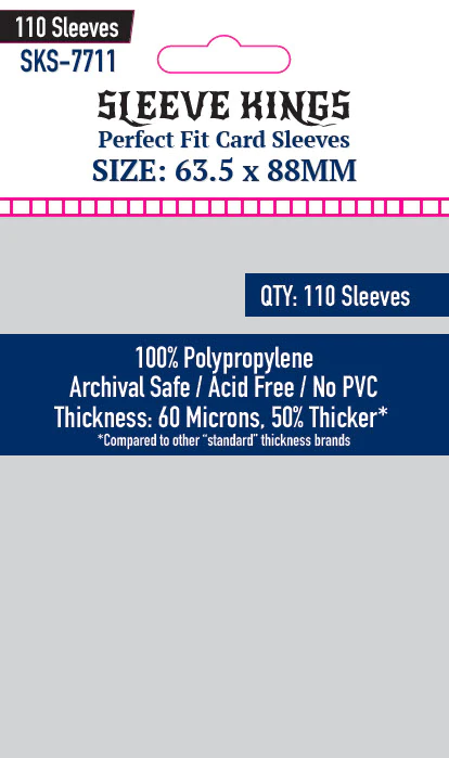 PF 63.5x88mm Sleeve Kings Perfect Fit Game Sleeves