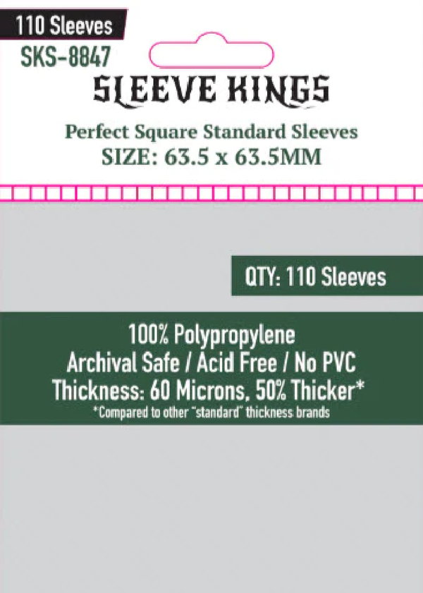 PS 63.5x63.5mm Sleeve Kings Perfect Square Game Sleeves