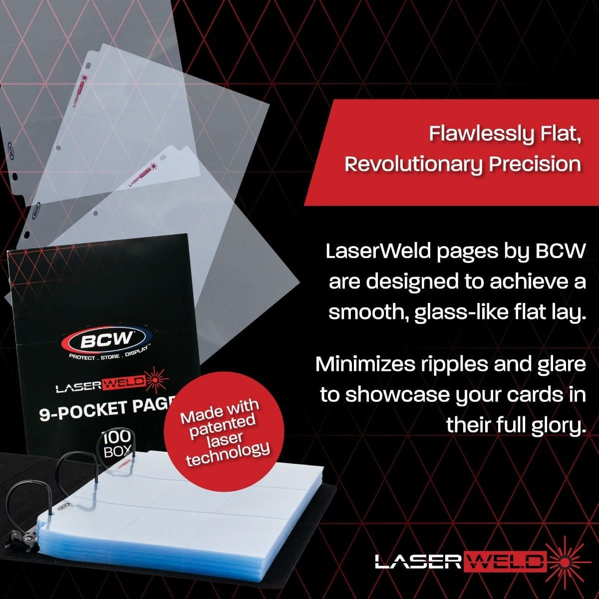 BCW 9-Pocket Page LaserWeld® (100 CT. Box)