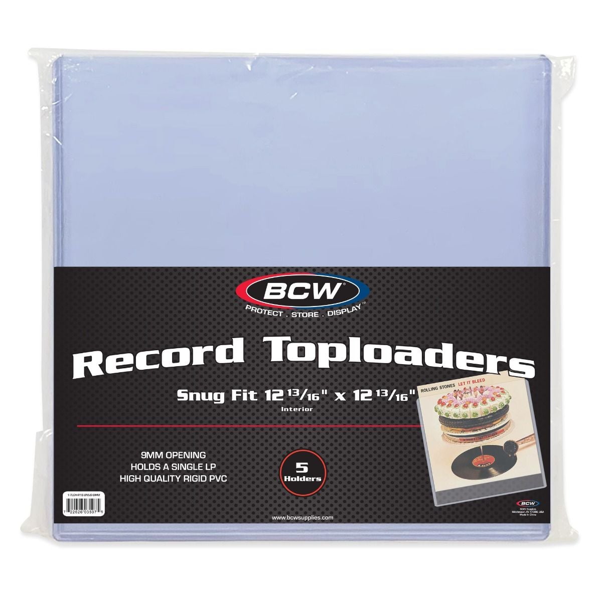 BCW Record Topload - 12-Inch Record (9mm - Snug Fit)