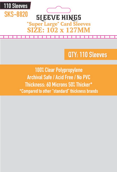 102x127mm Sleeve Kings Super Large Card Sleeves