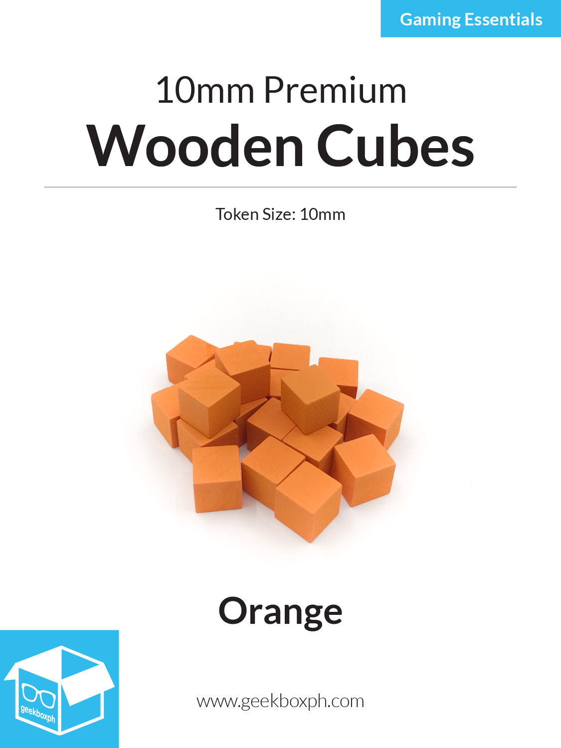 10mm Wooden Cubes (Pack of 20)