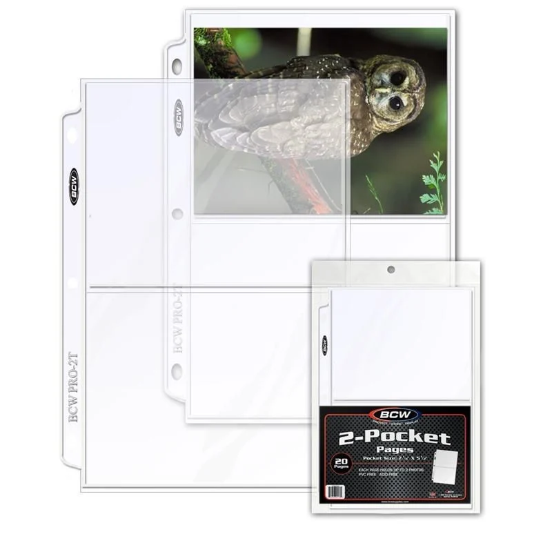 BCW Pro 2-Pocket Photo Page (20 Page Pack)