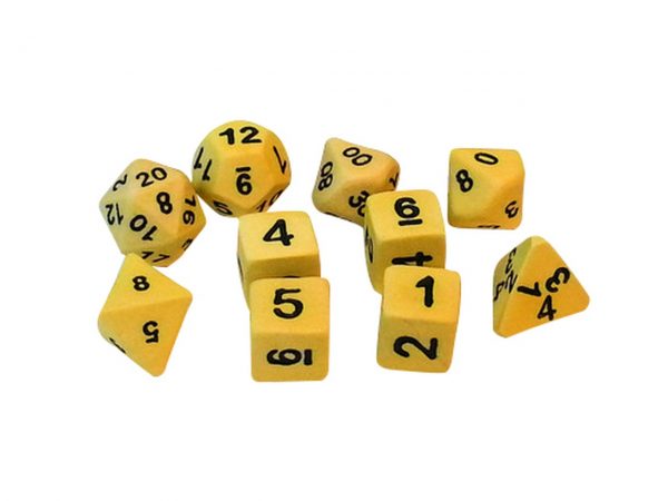 Ceramic 10-Dice Set - Ancient Scroll (Crit Hit Ceramics)