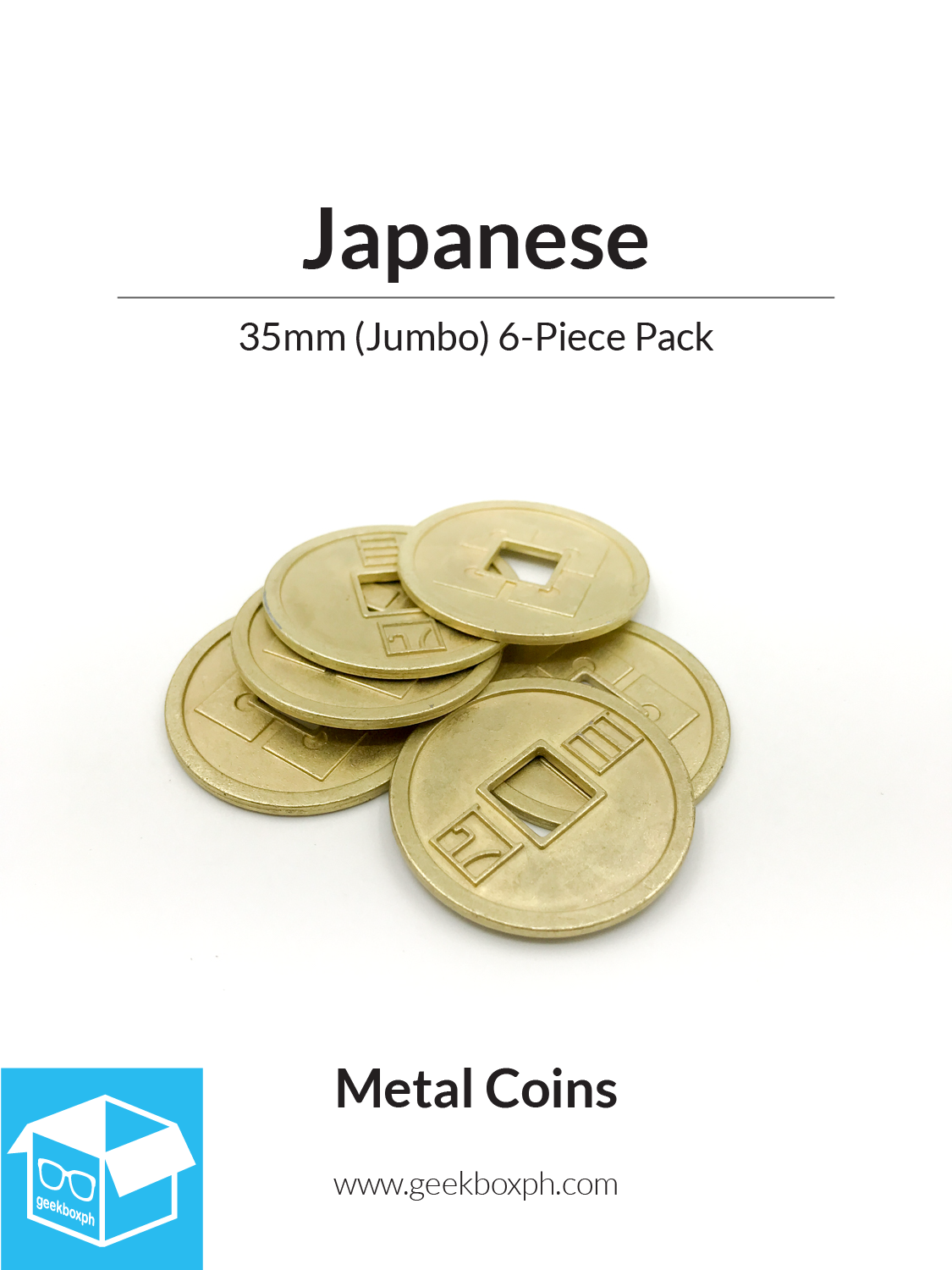 Japanese Themed Metal Coins (Various Sizes)