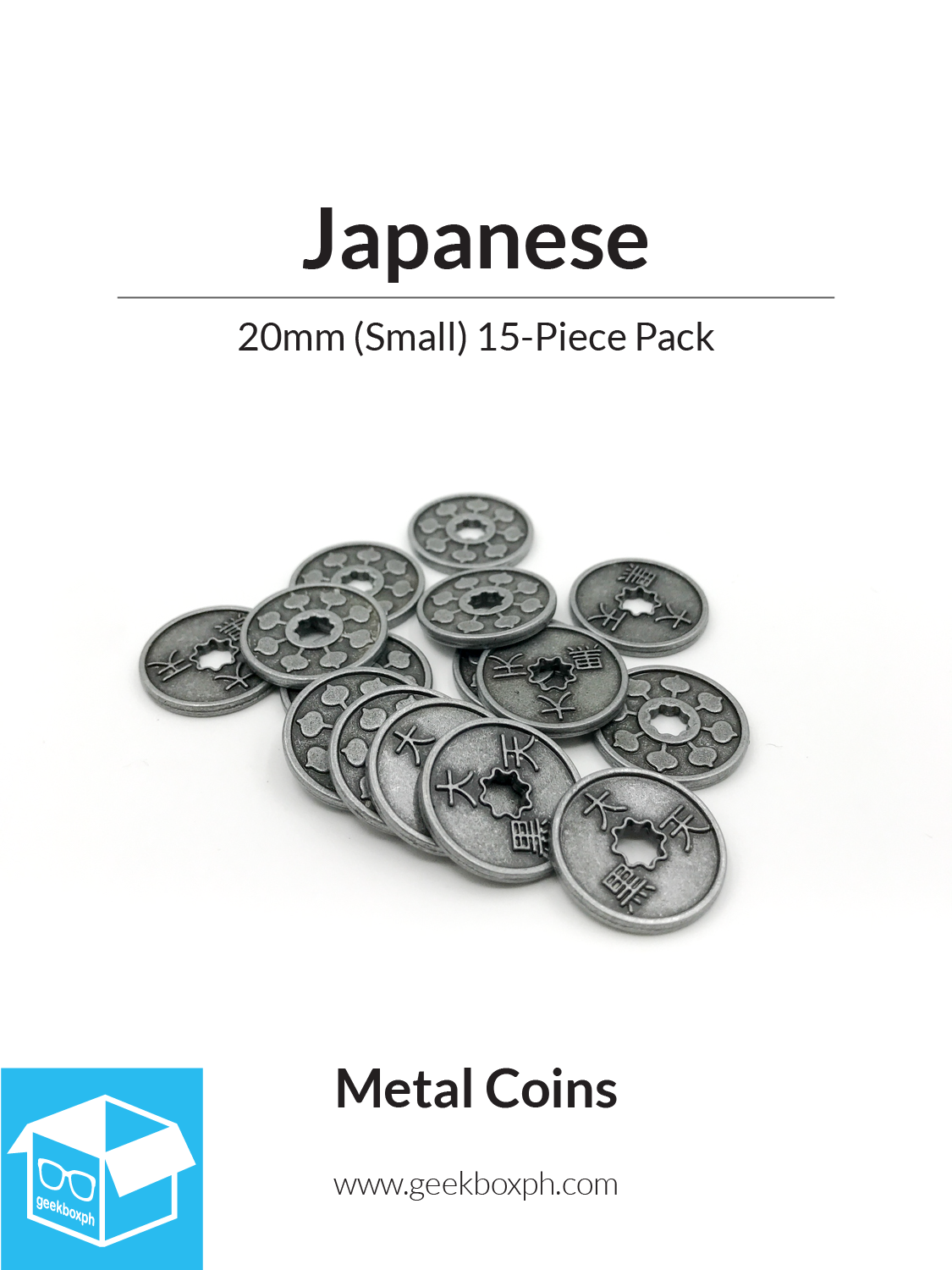 Japanese Themed Metal Coins (Various Sizes)