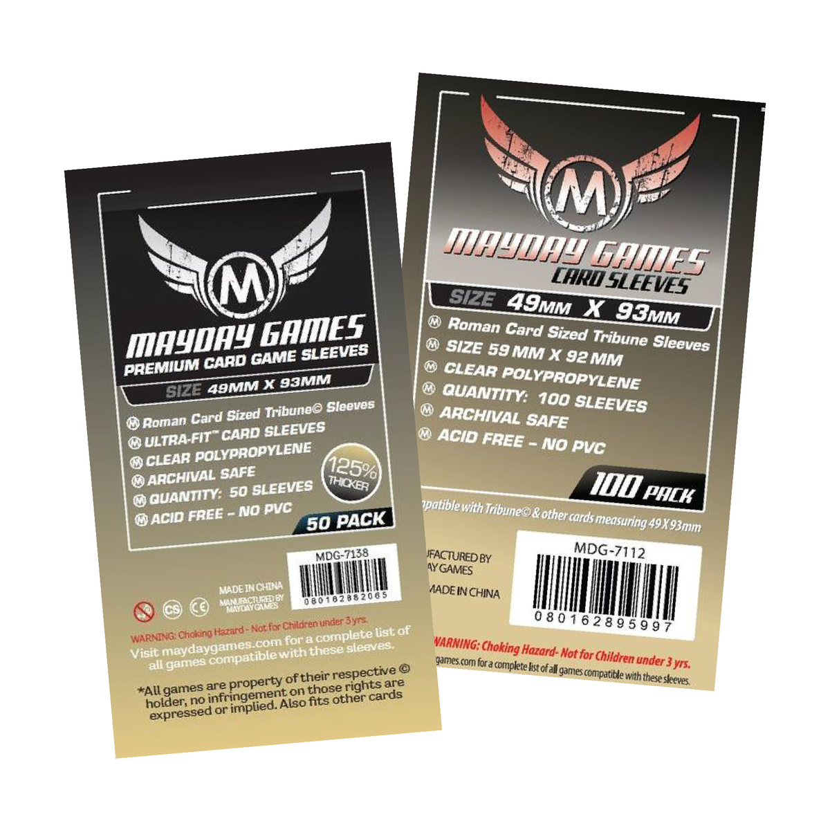 49x93mm Mayday Tribune Game Sleeves (Standard/Premium)