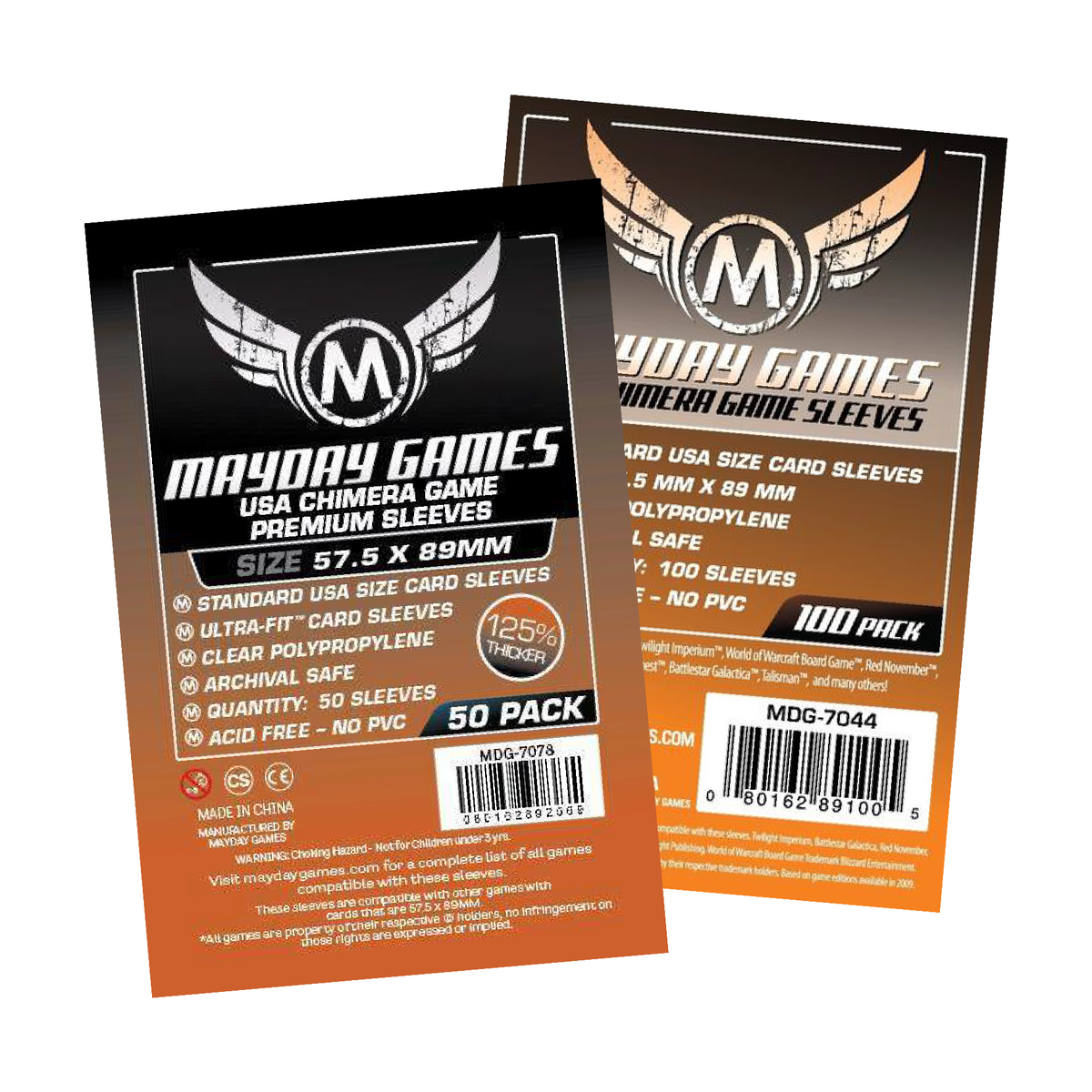 57.5x89mm Mayday USA Chimera Game Sleeves (Standard/Premium)