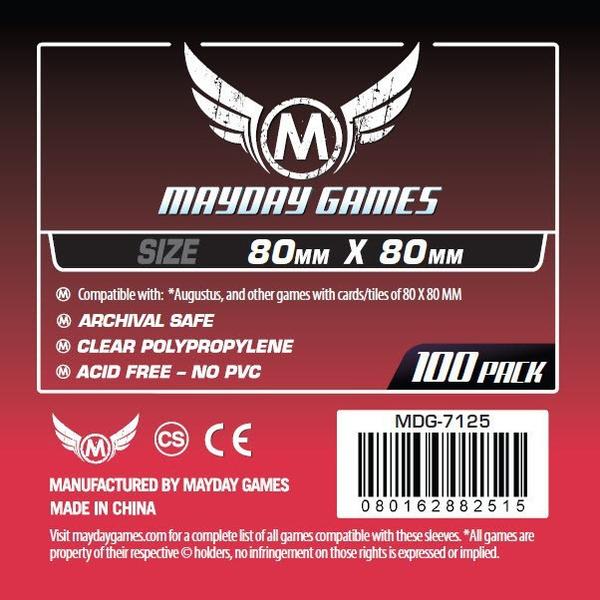 80x80mm Mayday Medium Square Game Sleeves (Standard/Premium)