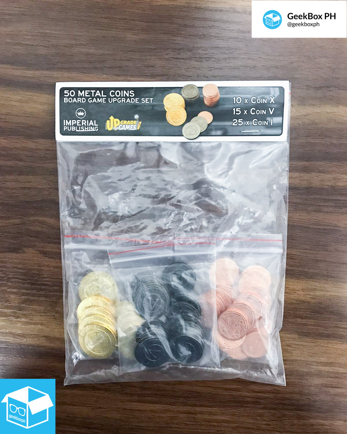 Medieval Metal Coins Board Game Upgrade Set (50)