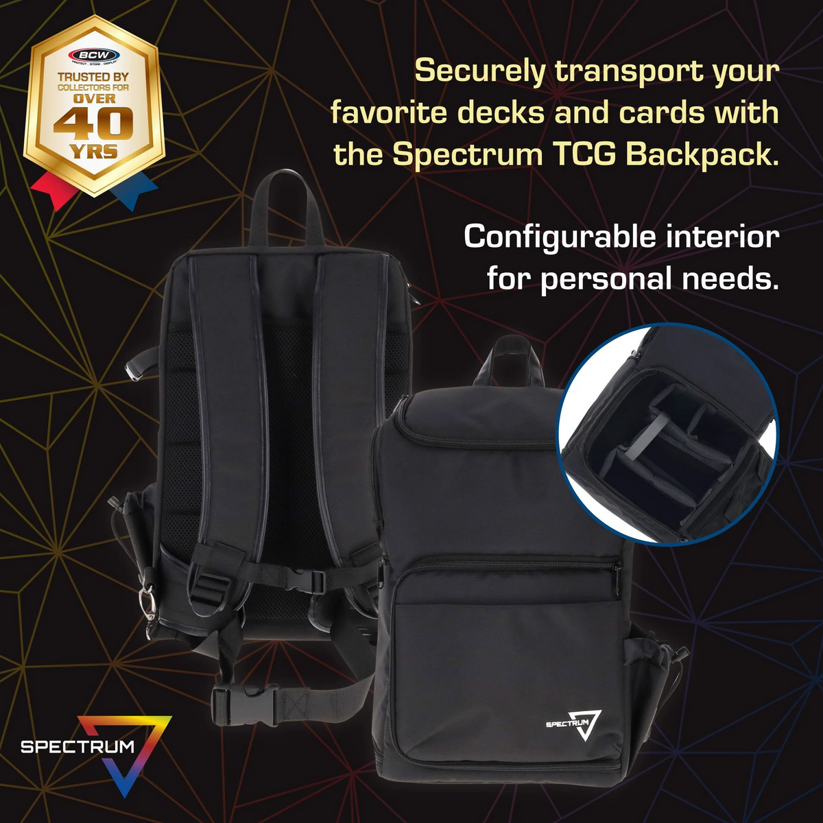 BCW Spectrum: TCG Backpack - Black