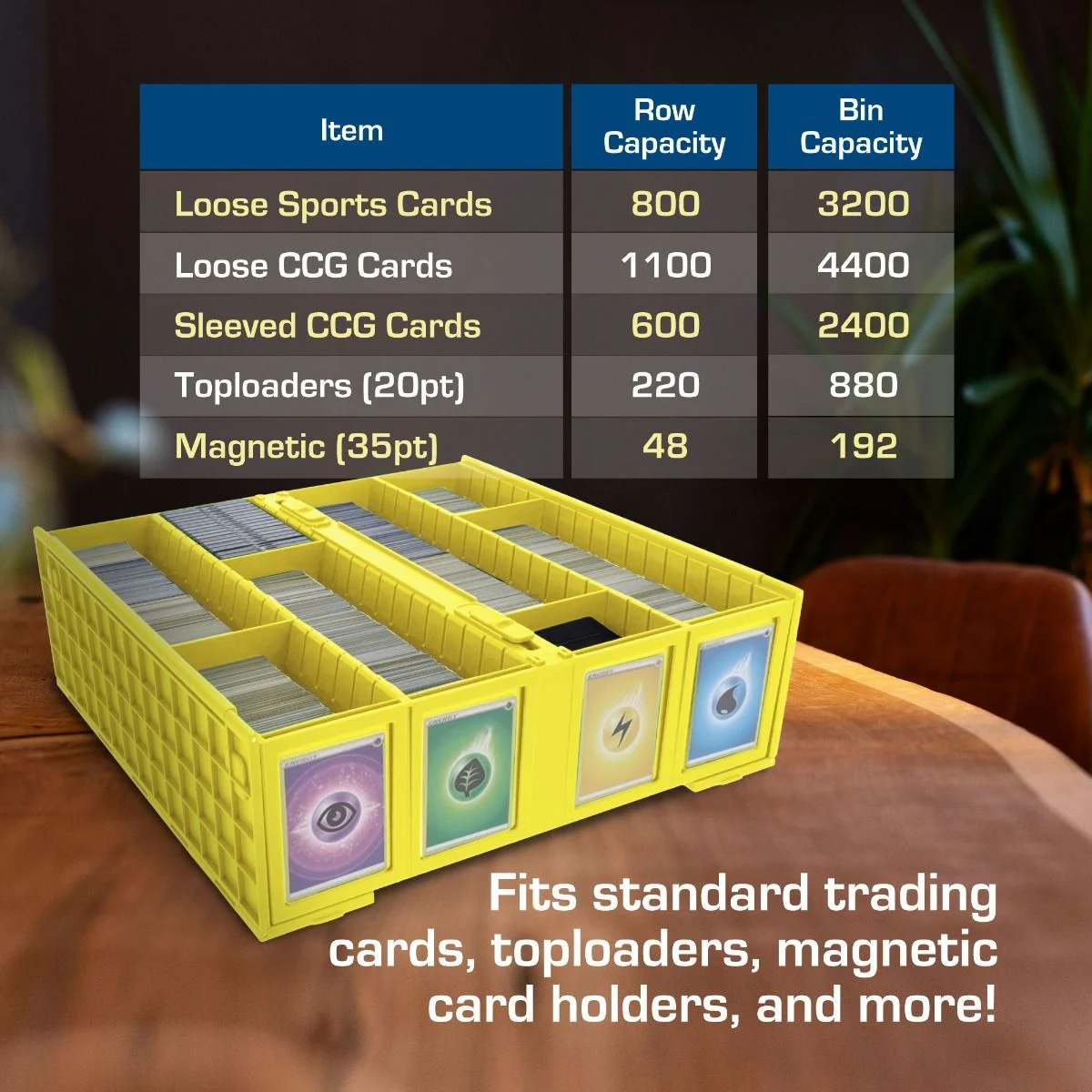 BCW Collectible Card Bin Yellow 3200 ct