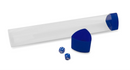 Playmat Tube: Clear with Blue Caps/Dice (Includes 2 D6 Dice)