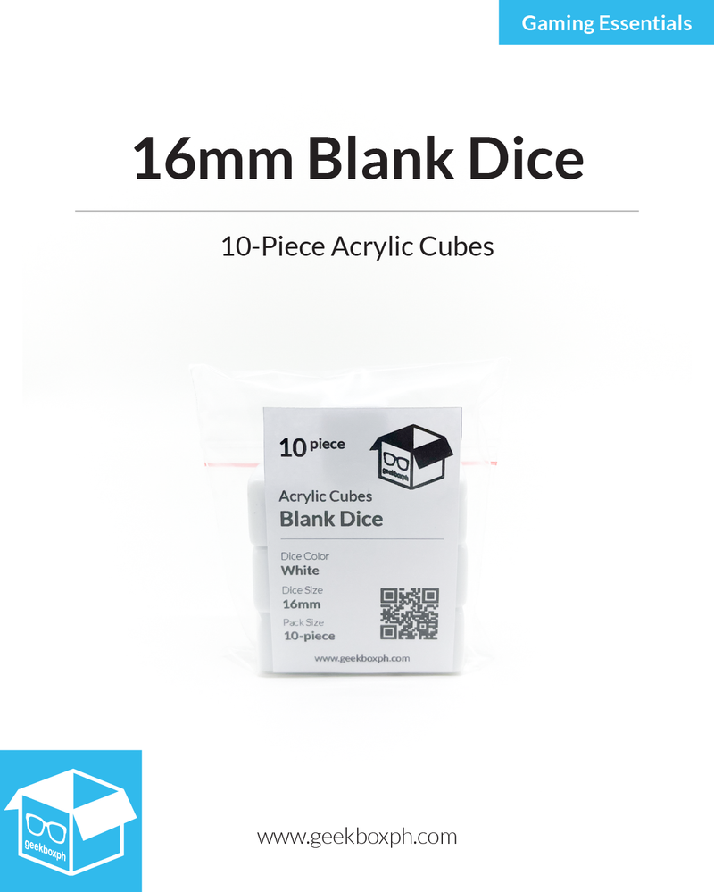 16mm Blank Dice Set