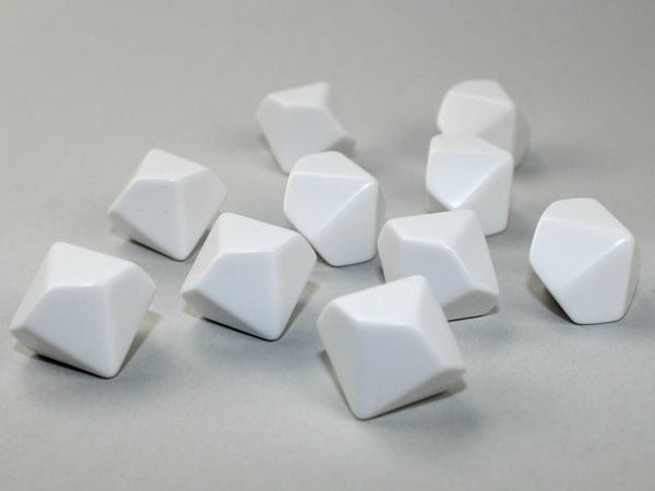 Chessex: Blank White Opaque D12 Dice (10-piece)