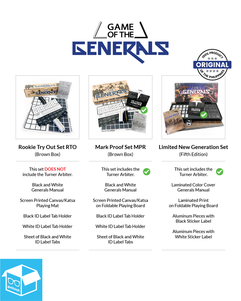 Game of the Generals: Mark-Proof Set (MPR) - Brown Box