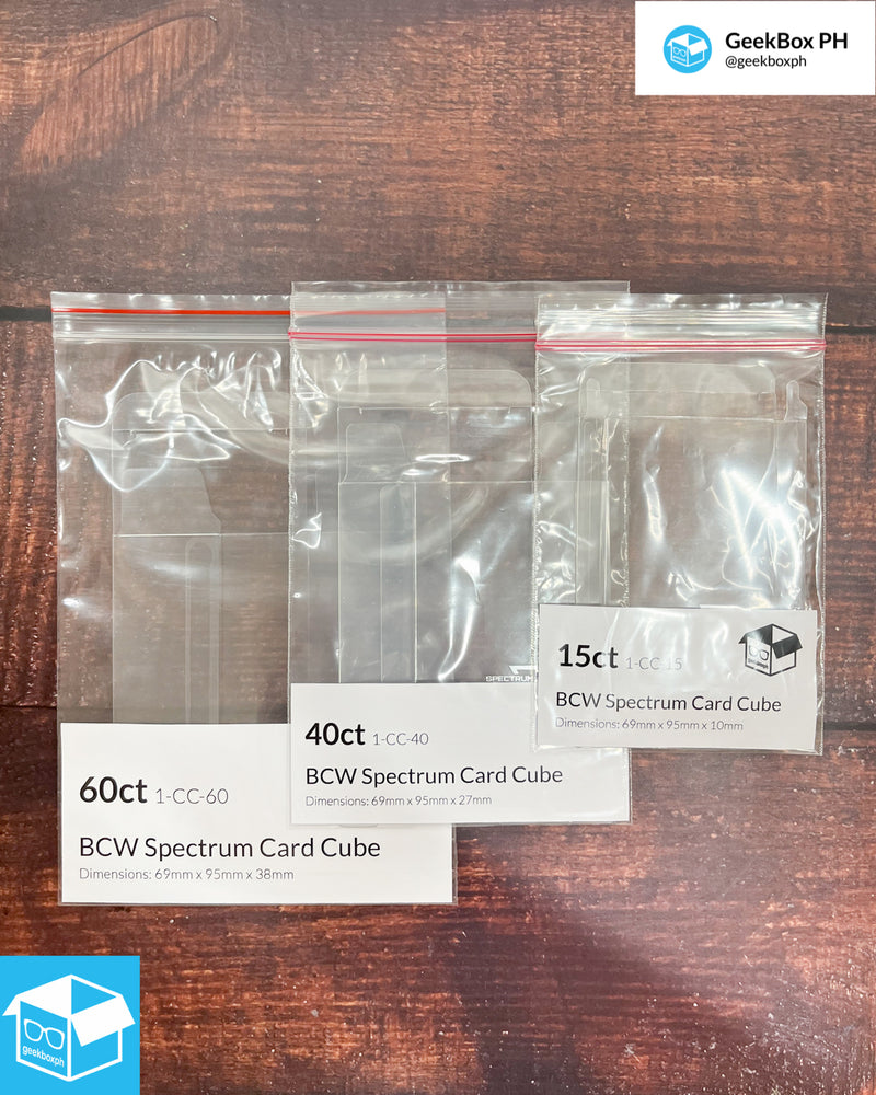 60ct BCW Card Cube - for 63.5x88mm cards (1 piece)