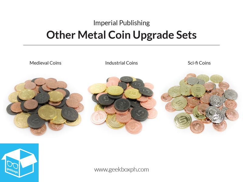 Industrial Metal Coins Board Game Upgrade Set (50) or Add-ons (30)