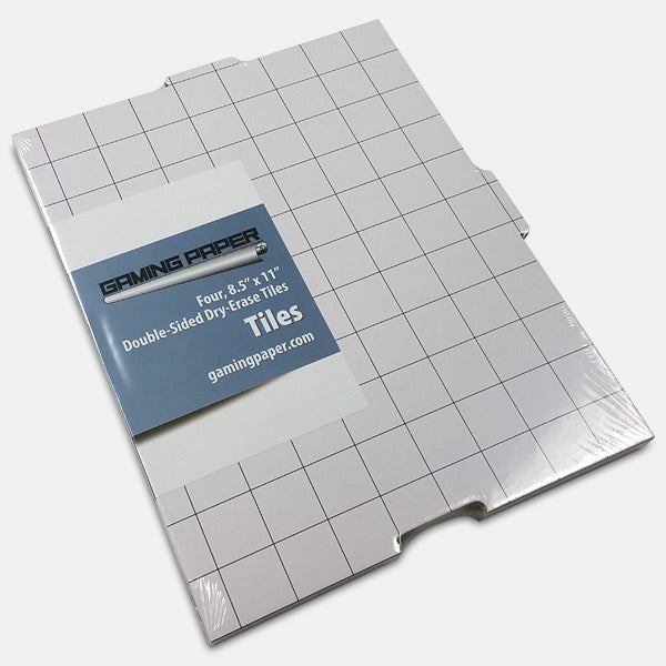 Gaming Paper: Dry-Erase Tiles: Tiles 8.5"x11" (4)