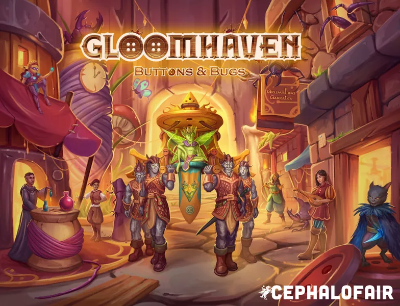 Gloomhaven: Buttons and Bugs (1 Player Game)