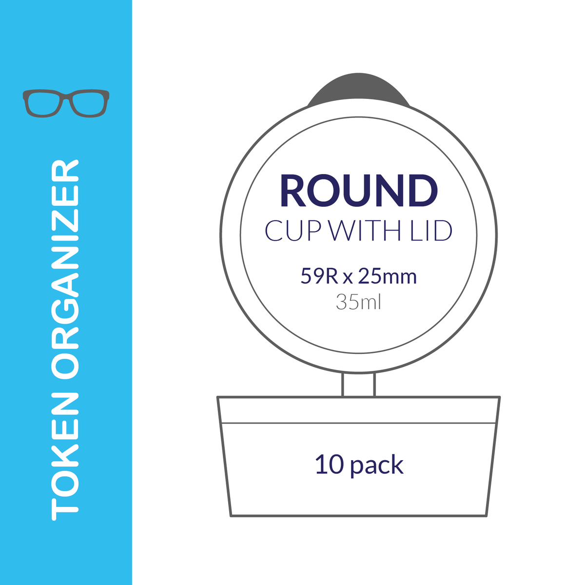Token Cups Organizer (Various Size)