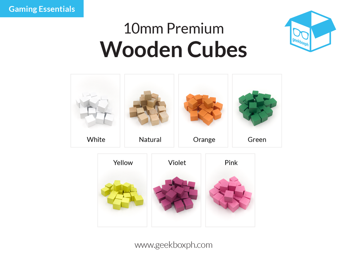 10mm Wooden Cubes (Pack of 20)