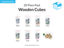 10mm Wooden Cubes (Pack of 20)
