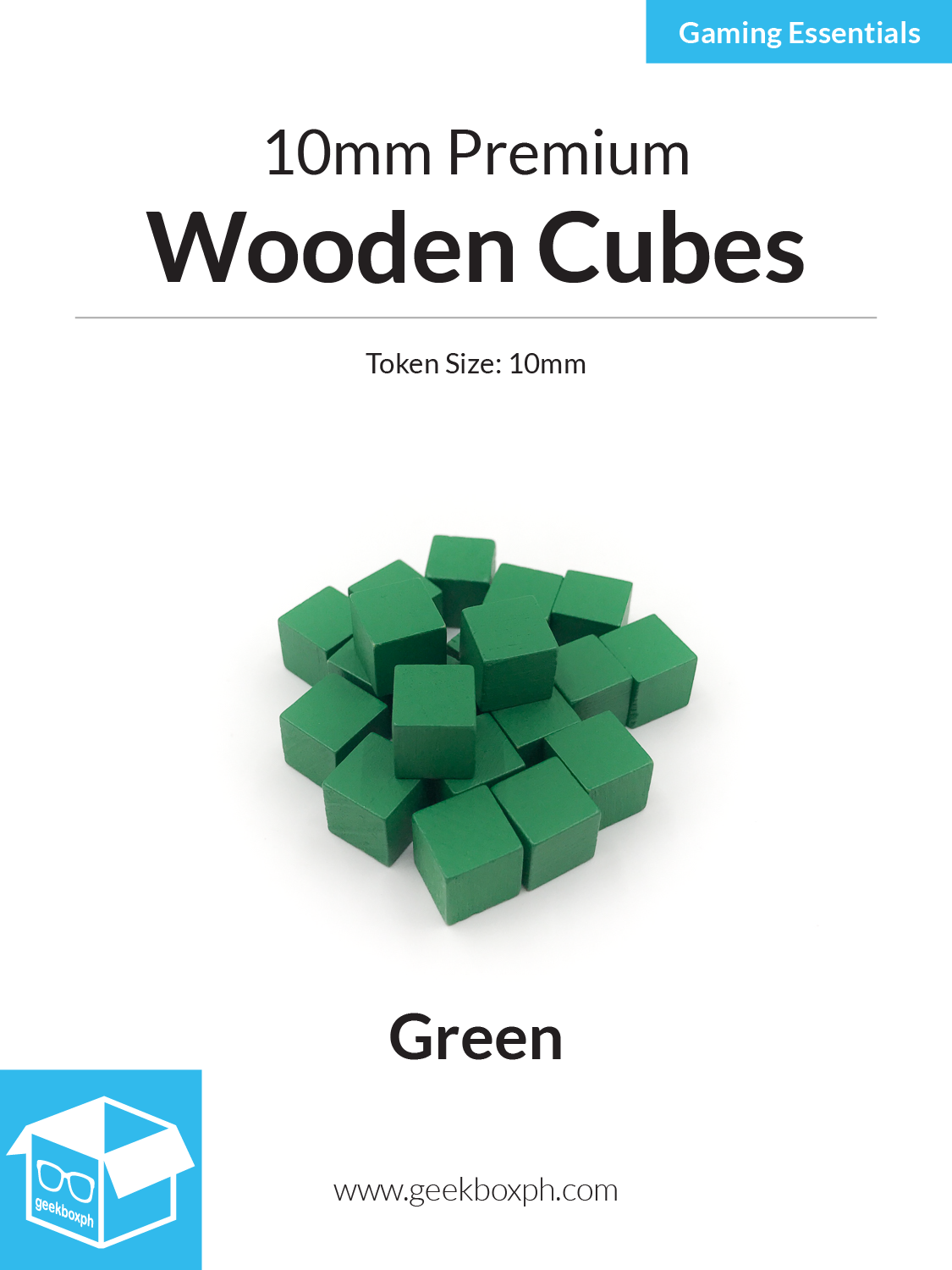 10mm Wooden Cubes (Pack of 20)