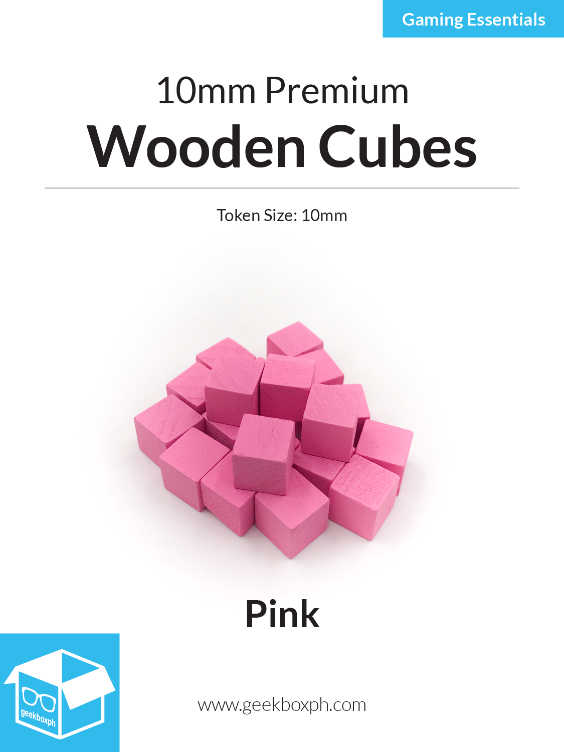 10mm Wooden Cubes (Pack of 20)