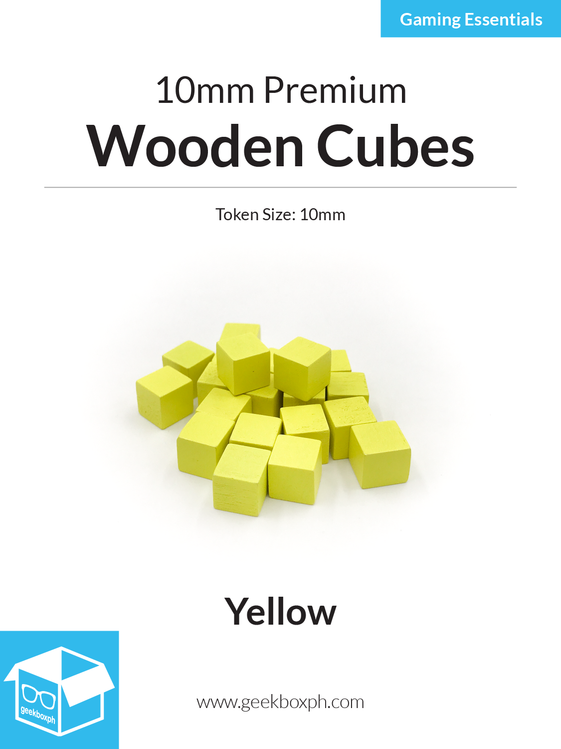 10mm Wooden Cubes (Pack of 20)