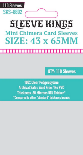43x65mm Sleeve Kings Mini Chimera Card Sleeves