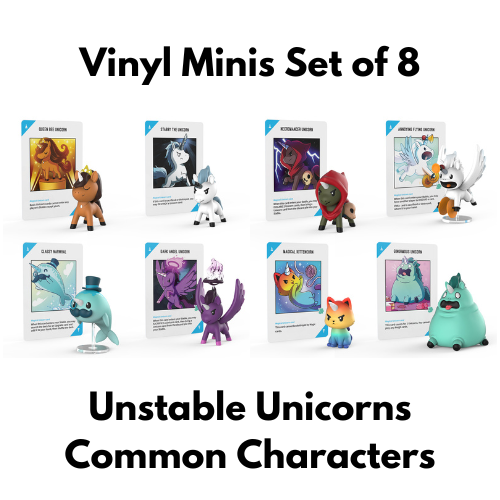 Unstable Unicorns: Vinyl Minis Series (Set of 8 Common Characters)