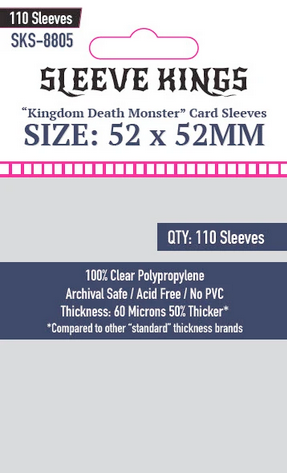 52x52mm Sleeve Kings Kingdom Death Monster Card Sleeves
