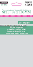 58x108mm Sleeve Kings Betrayal At House Compatible Sleeves