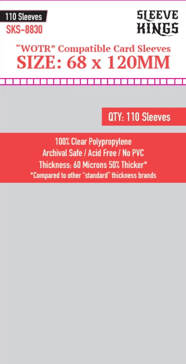 68x120mm Sleeve Kings WOTR Perfect Sleeves
