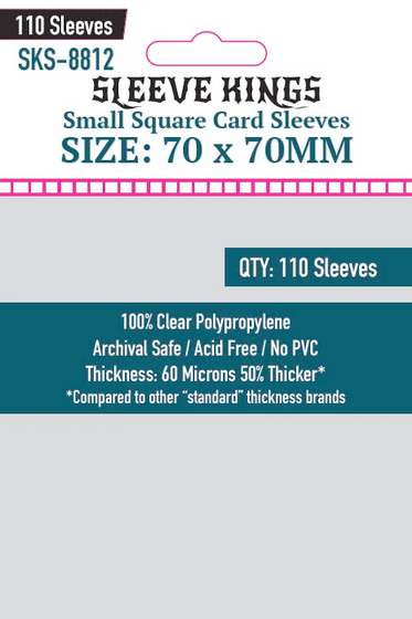 70x70mm Sleeve Kings Small Square Card Sleeves