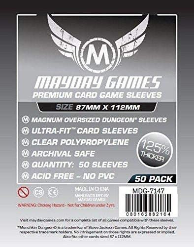87x112mm Mayday Munchkin Dungeon Game Sleeves (Standard/Premium)
