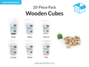8mm Wooden Cubes (Pack of 20)