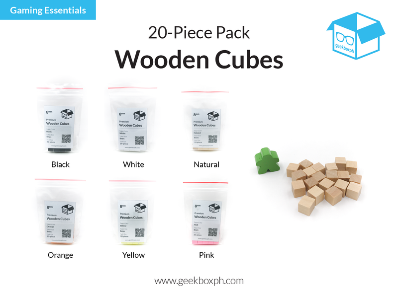 8mm Wooden Cubes (Pack of 20)