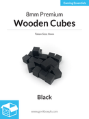 8mm Wooden Cubes (Pack of 20)