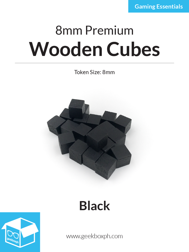 8mm Wooden Cubes (Pack of 20)