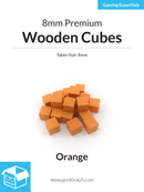 8mm Wooden Cubes (Pack of 20)