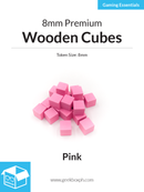 8mm Wooden Cubes (Pack of 20)