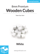 8mm Wooden Cubes (Pack of 20)