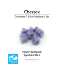 Chessex Complete 7-Dice Set - Never-Released Speckled Dice (Random Set)