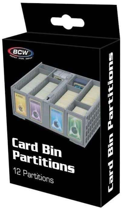 BCW Collectible Card Bin Partition Gray