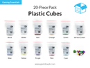 8mm Plastic Cubes (Pack of 20)