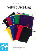 Velvet Dice Bag with Satin Lining: 4x6in (Small) - Various Colors
