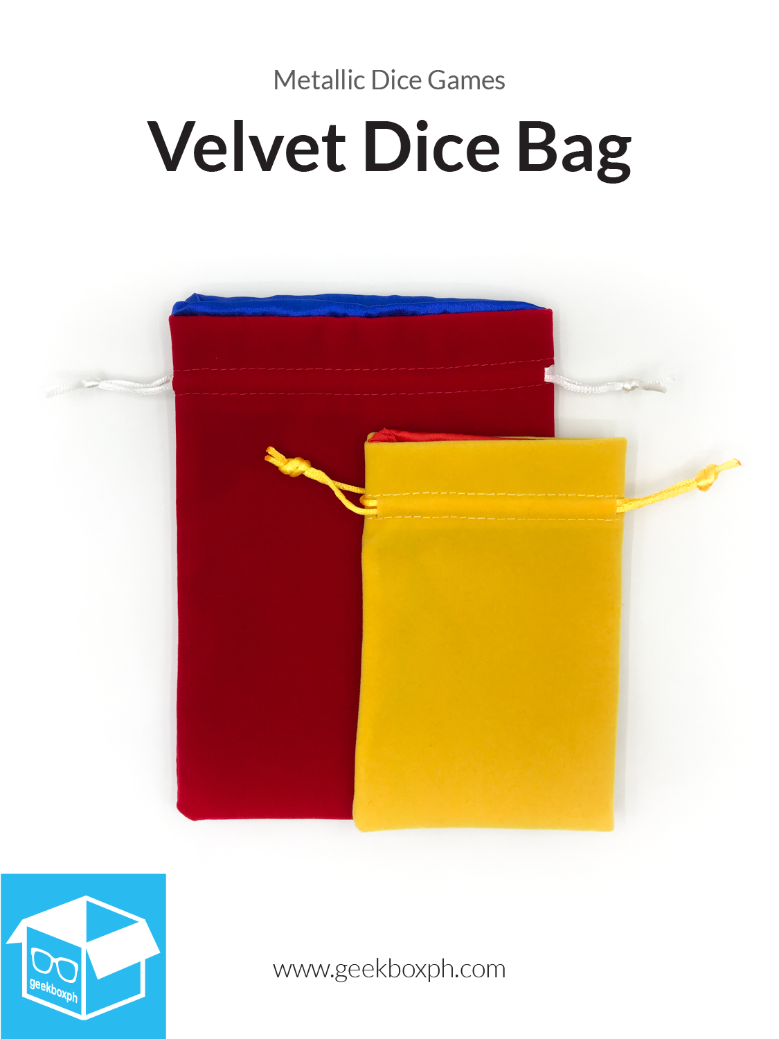 Velvet Dice Bag with Satin Lining: 4x6in (Small) - Various Colors